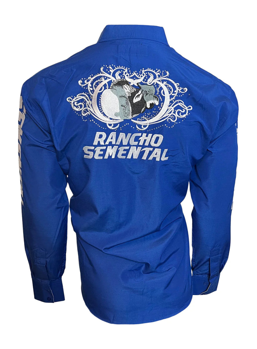 RANCHO SEMENTAL Blue Long Sleeve Shirt - Rancho Sementalvariable