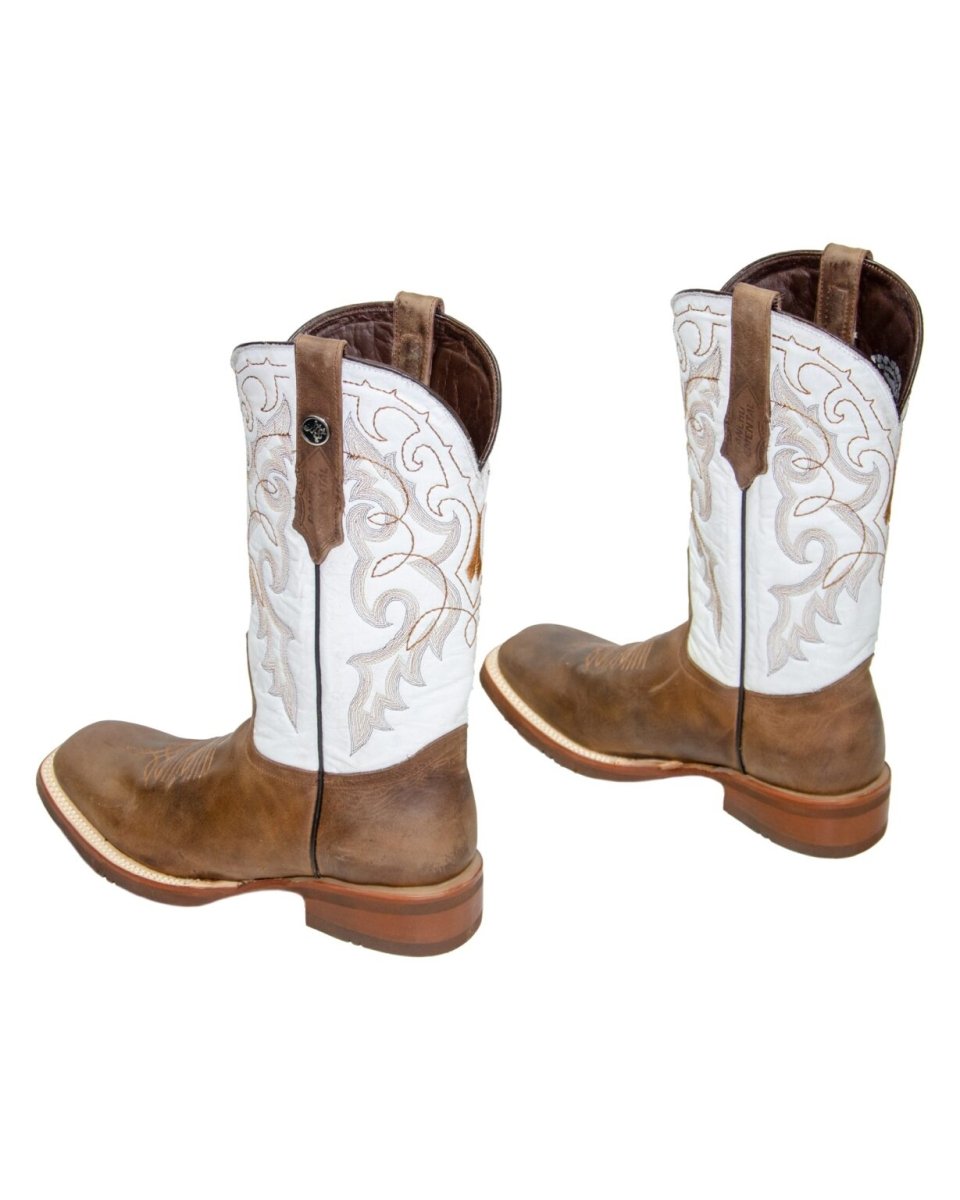 RANCHO SEMENTAL MEN'S Vento Paja Western Boots Whit White Top / Rubber Sole - Rancho Sementalvariable