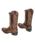 REPARO TX Men’s Bull Shoulder Print Brown Western Boots Brown Top - Rancho Sementalvariable