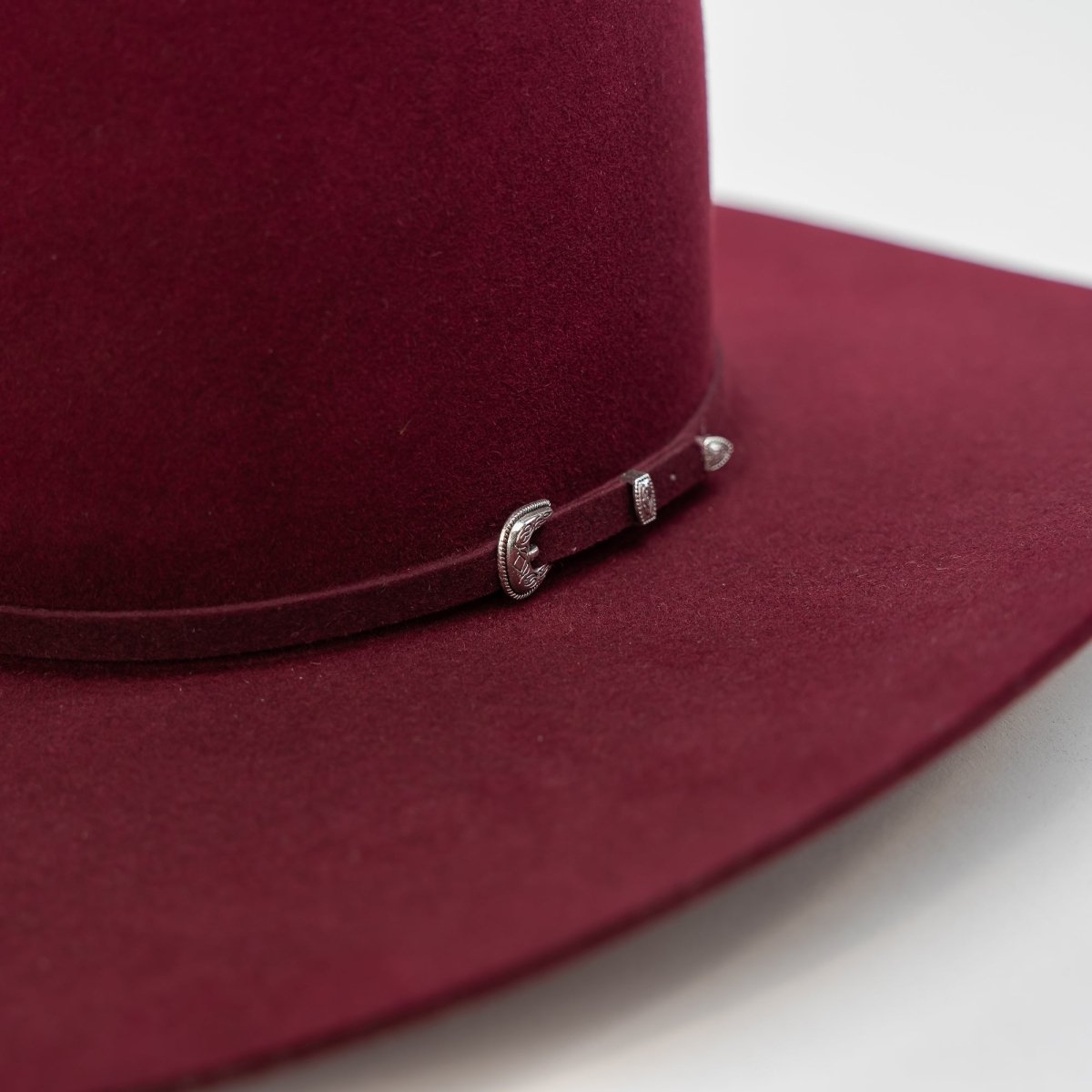 RODEO KING Merlot 7X Open Crown 4.5" Brim Felt Cowboy Hat - Rancho Sementalvariable