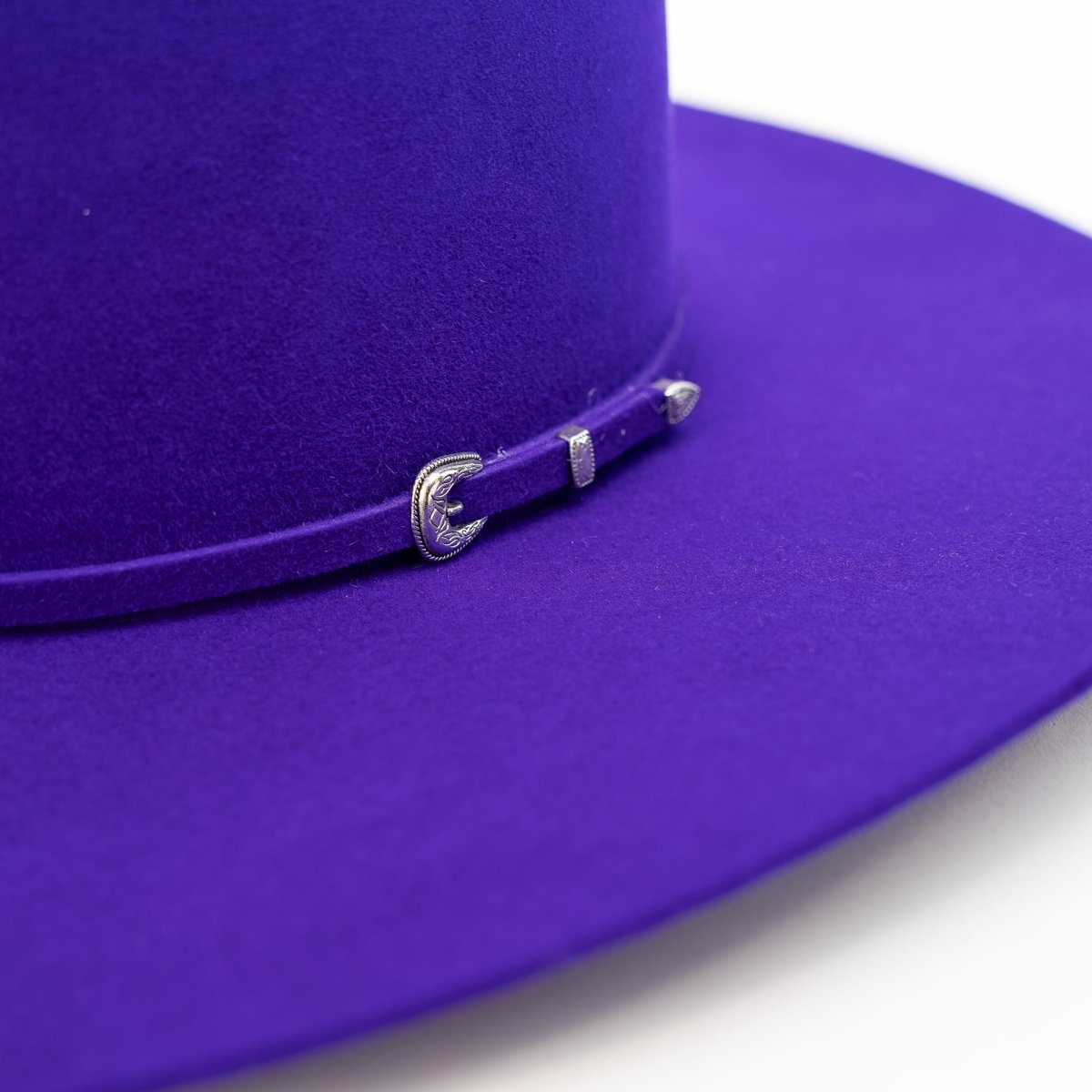 RODEO KING Purple 7X Open Crown 4.5" Brim Felt Cowboy Hat - Rancho Sementalvariable
