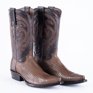 TANNER MARK EXOTIC LEATHER Lizard MD KT Cowboy Boots Snip Toe - Rancho Sementalvariable