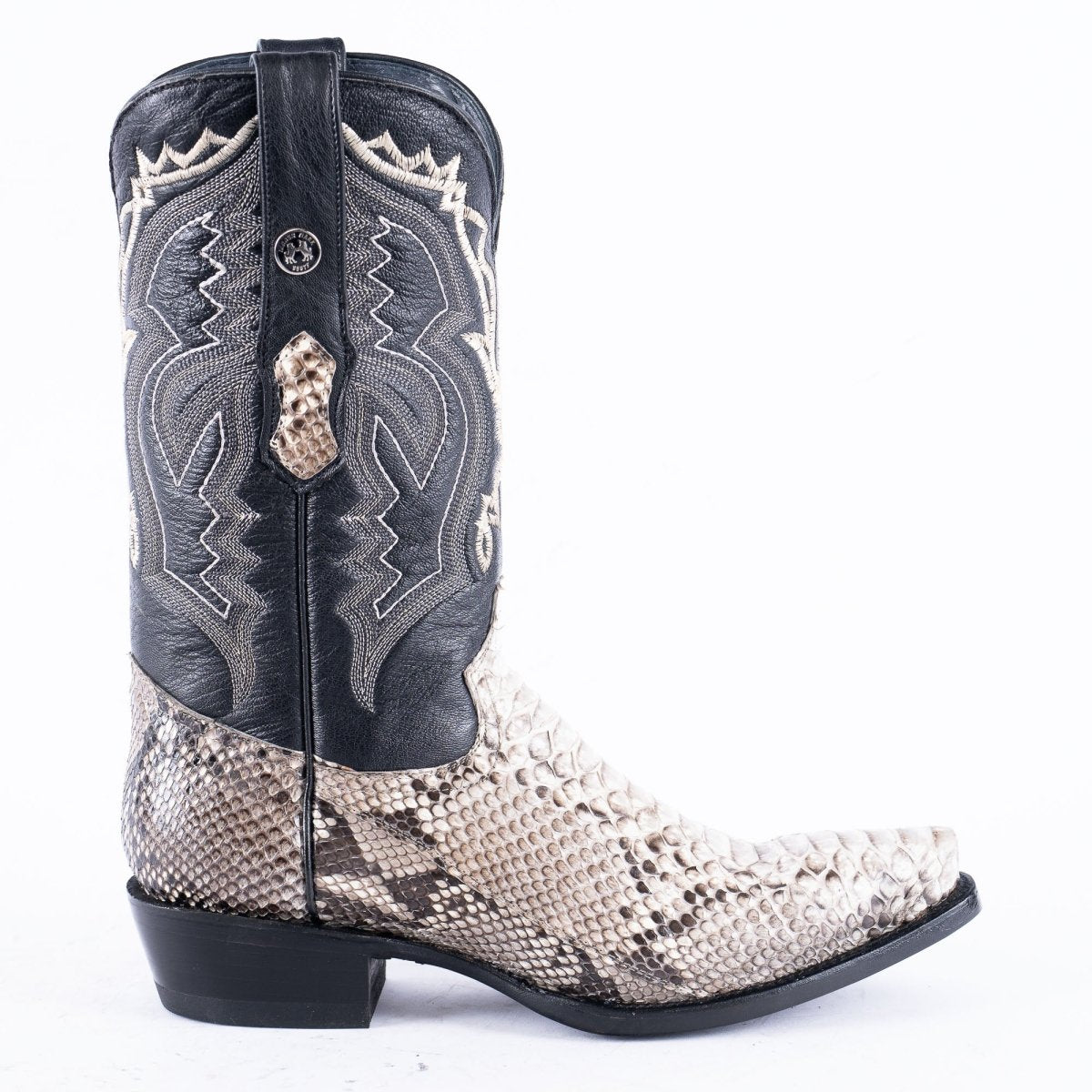 TANNER MARK EXOTIC LEATHER Python Natural Cowboy Boots Snip Toe - Rancho Sementalvariable