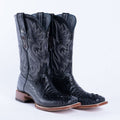 TANNER MARK MEN'S Croc Hornback Black Print Western Boots - Rancho Sementalvariable