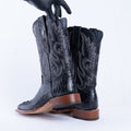 TANNER MARK MEN'S Croc Hornback Black Print Western Boots - Rancho Sementalvariable