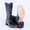 TANNER MARK MEN'S Croc Hornback Black Print Western Boots - Rancho Sementalvariable
