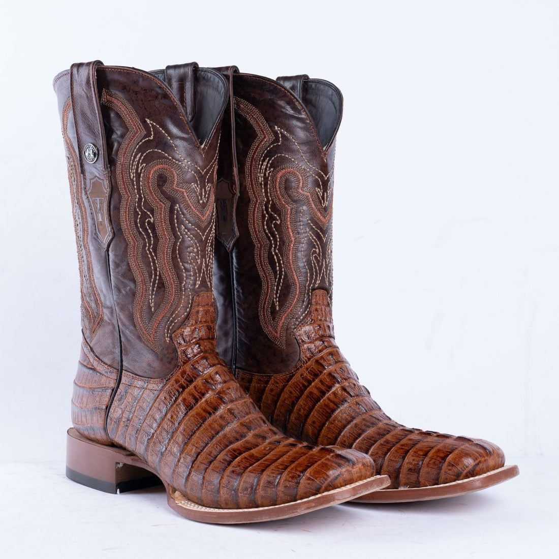 TANNER MARK MEN'S Croc Tail Cognac Print Western Boots - Rancho Sementalvariable