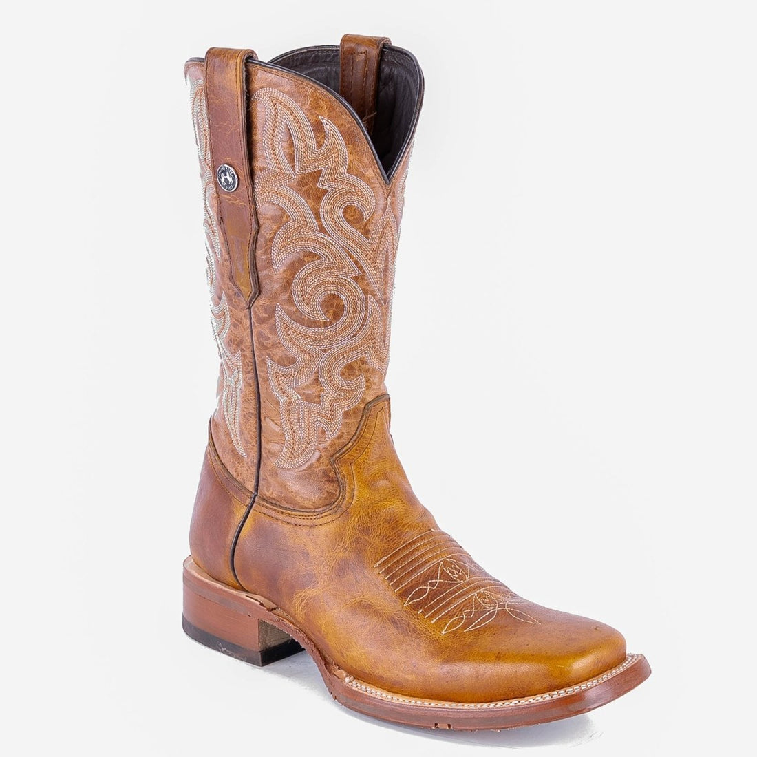 TANNER MARK MEN'S Damiana Orange Cowboy Boots - Rancho Sementalvariable