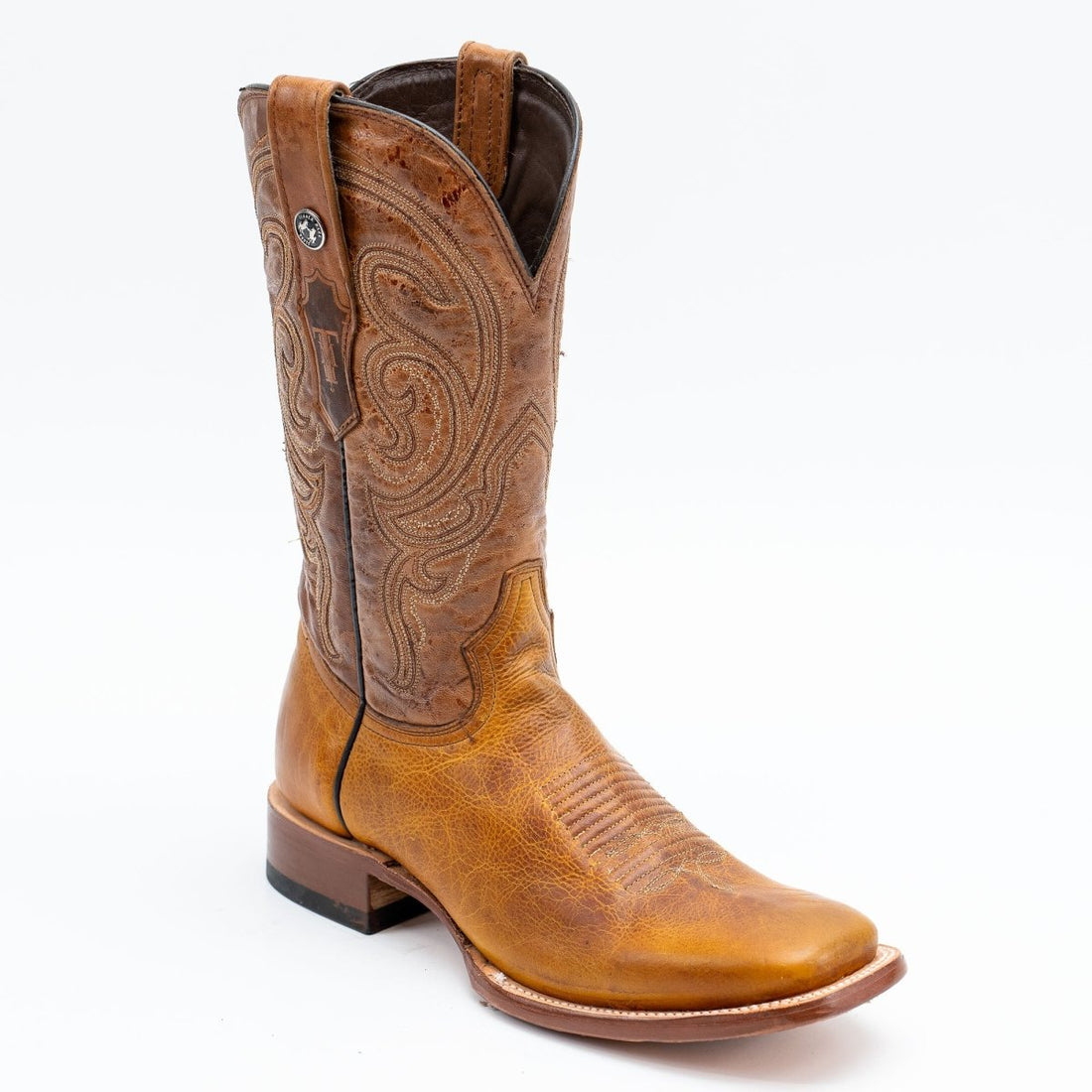 TANNER MARK MEN'S Damiana Orange Cowboy Boots - Rancho Sementalvariable