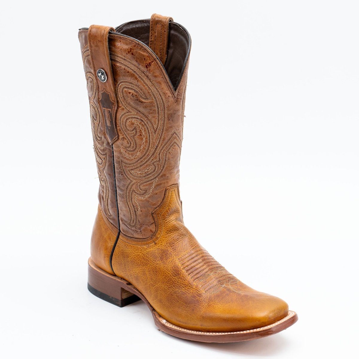TANNER MARK MEN'S Damiana Orange Cowboy Boots - Rancho Sementalvariable