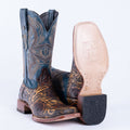 TANNER MARK MEN'S HandTooled Jungle Orix Western Boots - Rancho Sementalvariable