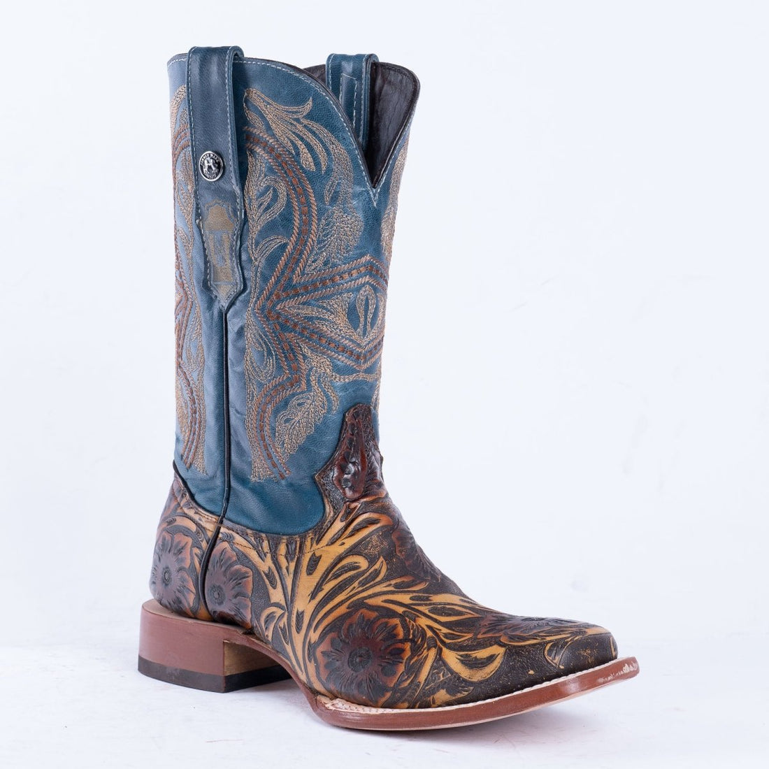 TANNER MARK MEN'S HandTooled Jungle Orix Western Boots - Rancho Sementalvariable
