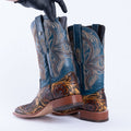 TANNER MARK MEN'S HandTooled Jungle Orix Western Boots - Rancho Sementalvariable