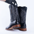 TANNER MARK MEN’S Ostrich Black Print Western Boots - Rancho Sementalvariable