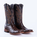 TANNER MARK MEN’S Ostrich Brown Print Western Boots - Rancho Sementalvariable