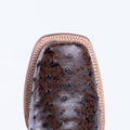 TANNER MARK MEN’S Ostrich Brown Print Western Boots - Rancho Sementalvariable
