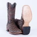 TANNER MARK MEN'S Print Monster Fish MD Nicotine Cowboy Boots - Rancho Sementalvariable