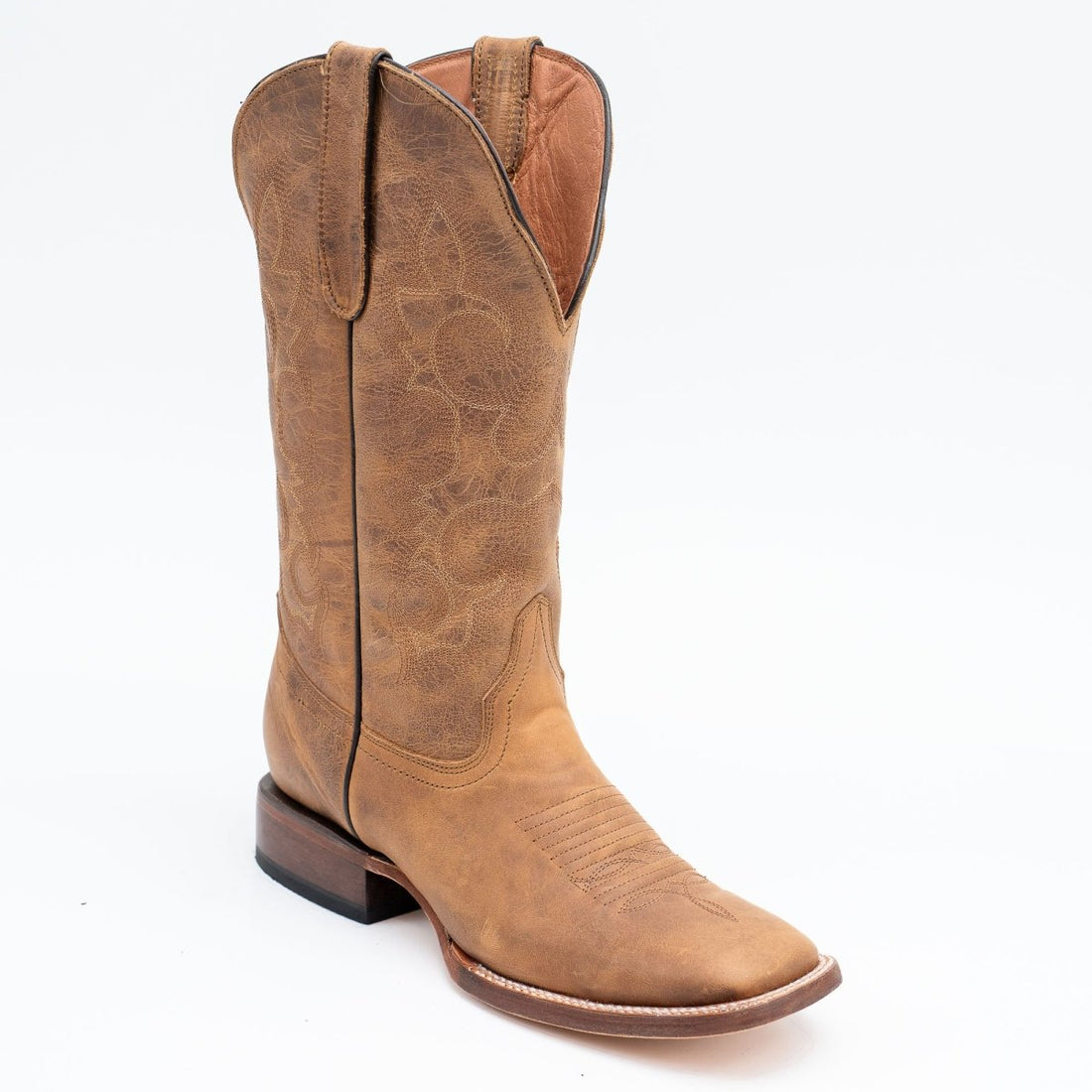 TANNER MARK WOMEN’S Blaze Califronia Cognac Cowgirl Boots Whit Classic Stitch Top - Rancho Sementalvariable