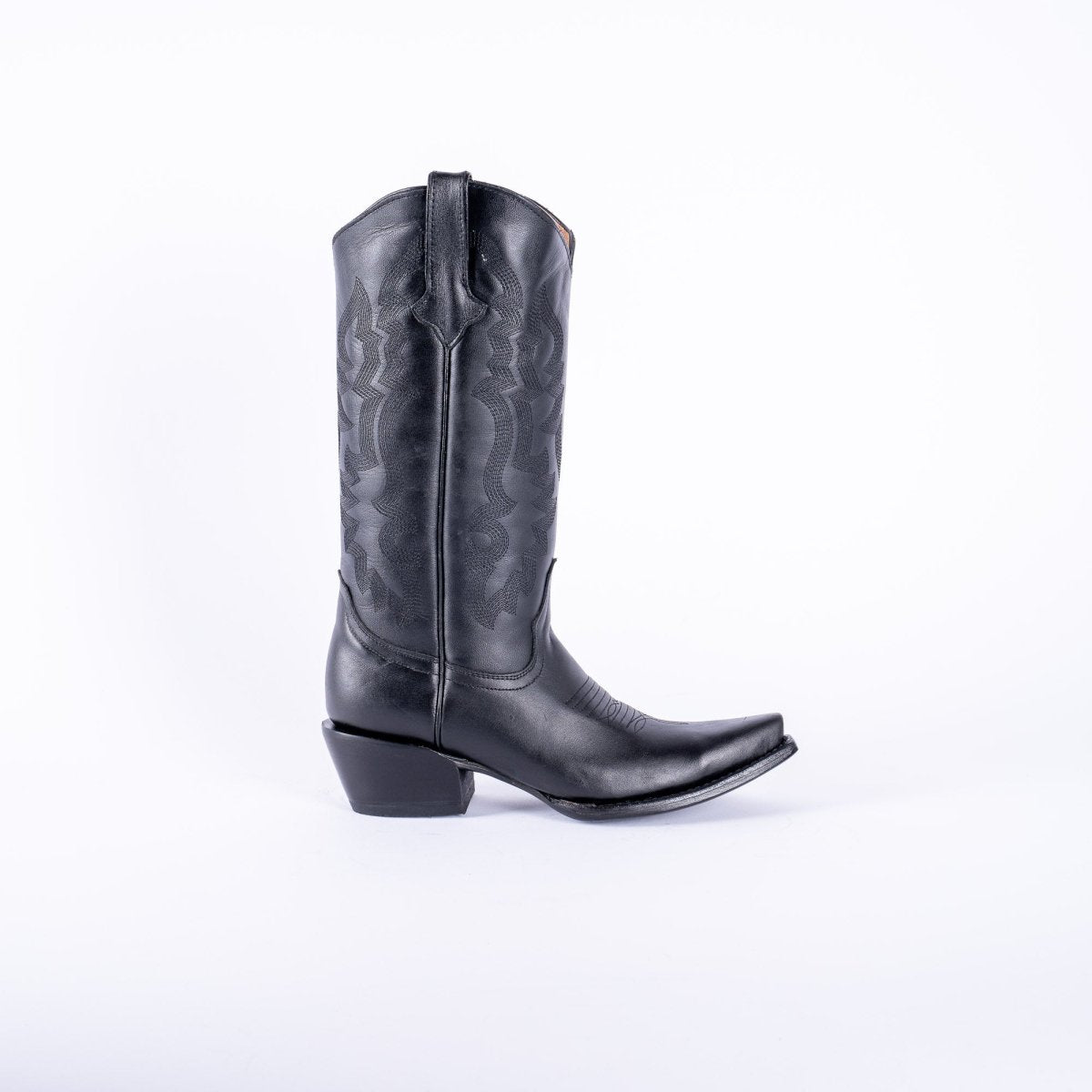 TANNER MARK WOMEN’S Dark Horse Classic Black Calf Cowgirl Boots Snip toe - Rancho Sementalvariable