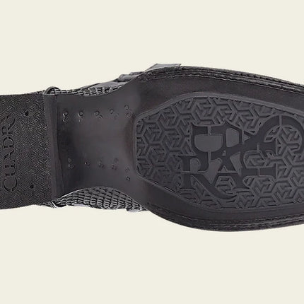 ENGRAVED MAHOGANY PYTHON WESTERN BOOTS