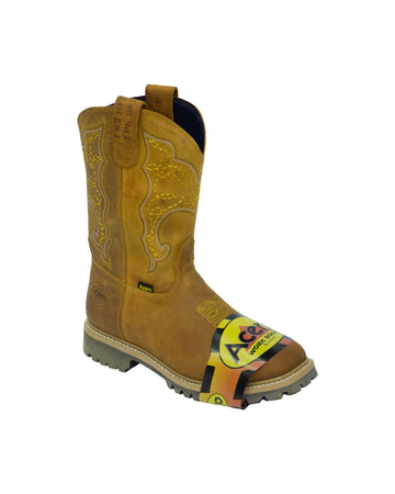 ACERO WORK BOOTS Crazy Honey Whit Tractor Sole Steel Toe