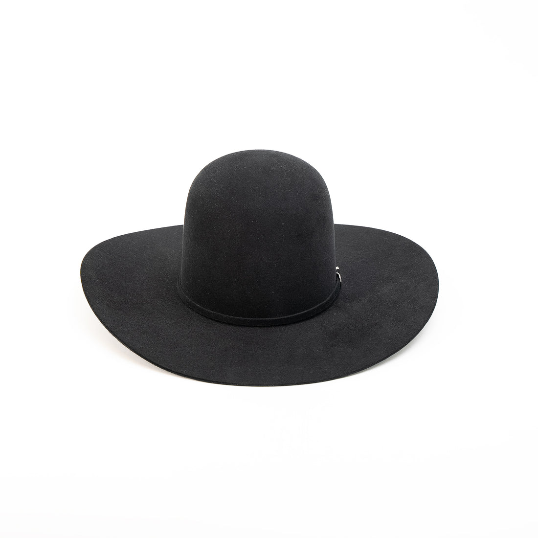 RODEO KING Black 10X Open Crown 4.5" Brim Felt Cowboy Hat