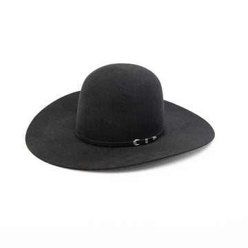 RODEO KING Black 10X Open Crown 4.5" Brim Felt Cowboy Hat