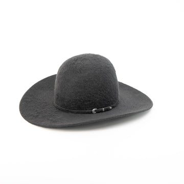 RODEO KING Charcoal 10X Open Crown 4.5" Brim Felt Cowboy Hat