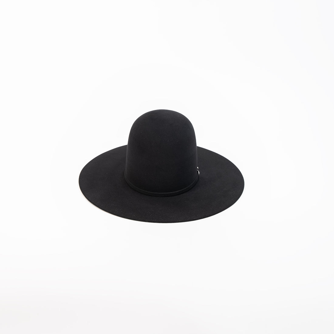 RODEO KING Black 7X Open Crown 4.5" Brim Felt Cowboy Hat