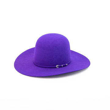 RODEO KING Purple 7X Open Crown 4.5" Brim Felt Cowboy Hat