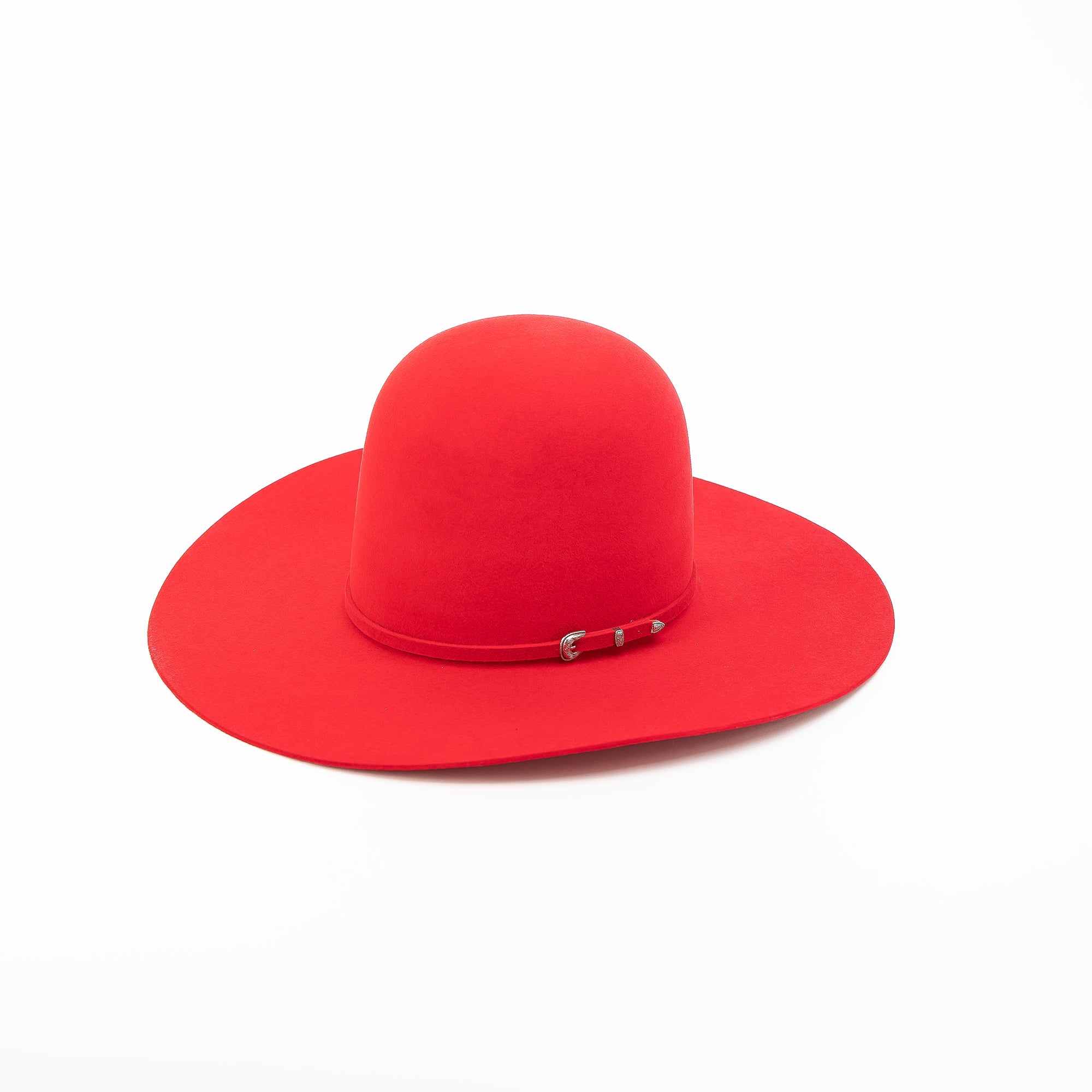 RODEO KING Red 7X Open Crown 4.5" Brim Felt Cowboy Hat