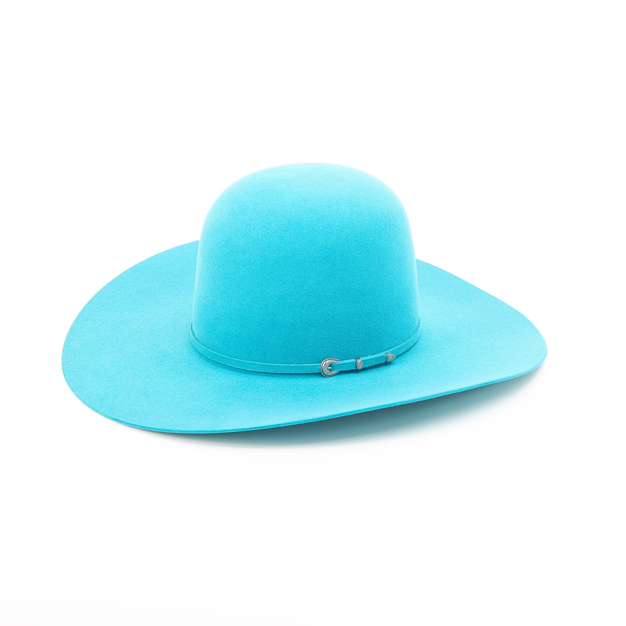 RODEO KING Turquoise 7X Open Crown 4.5" Brim Felt Cowboy Hat