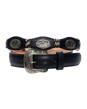 TANNER MARK BELT Galope Black Concho