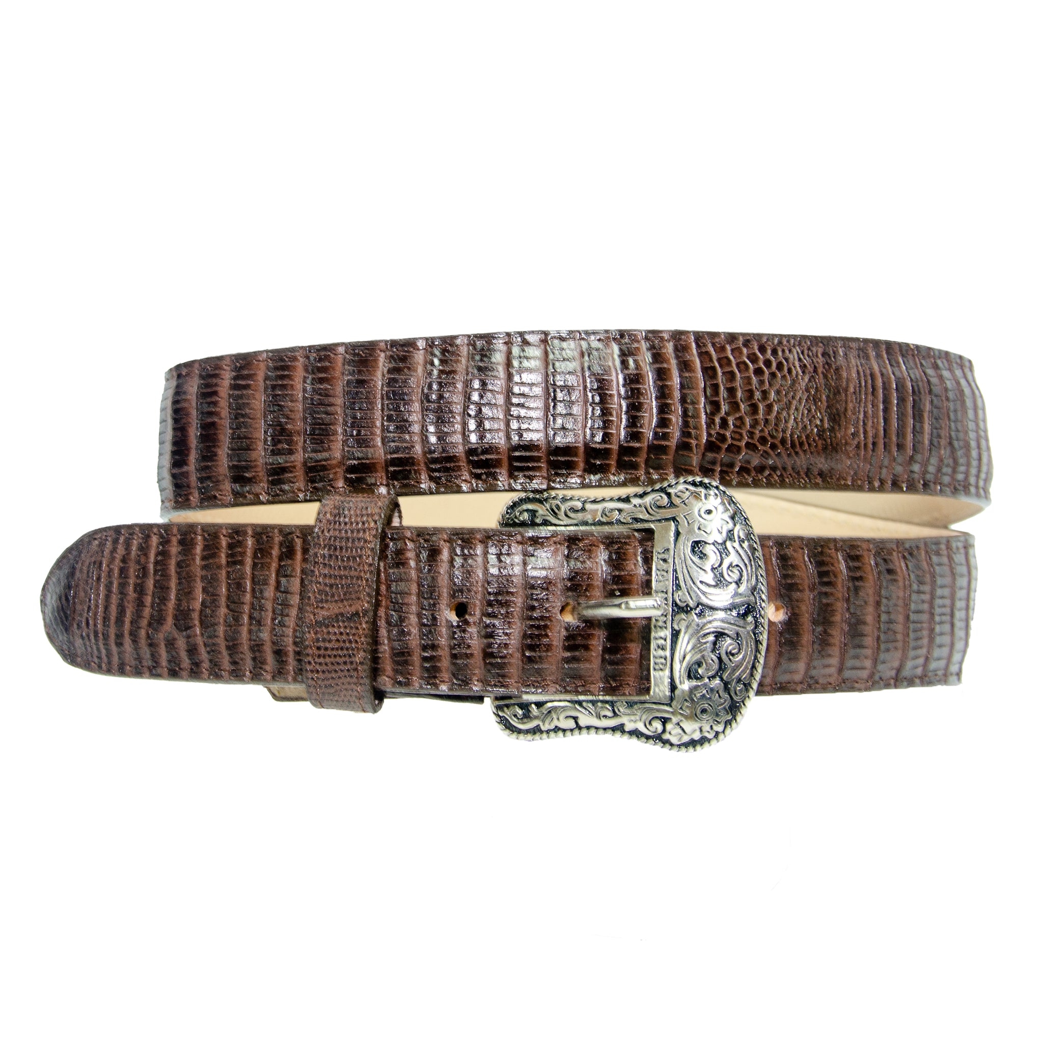 TANNER MARK BELT Brown Lizard Print