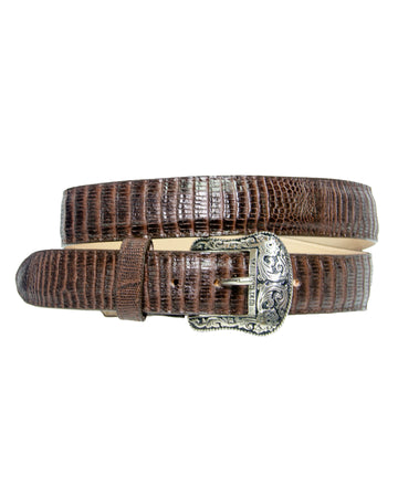 TANNER MARK BELT Brown Lizard Print