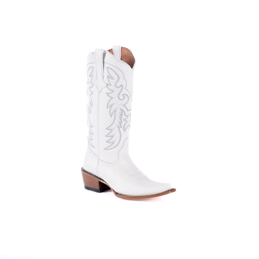 TANNER MARK WOMEN’S Classic White Calf Cowgirl Boots Snip toe