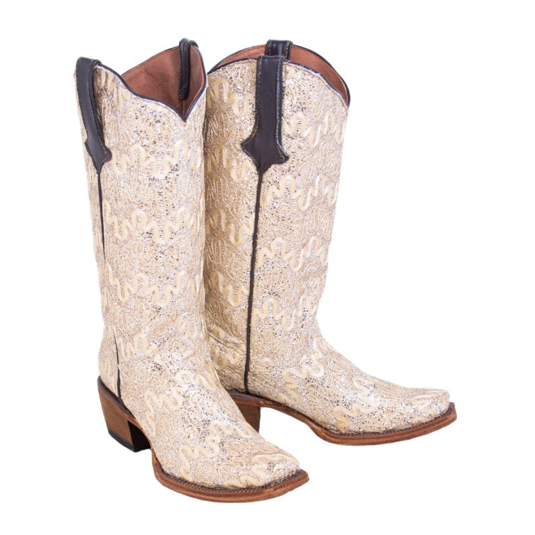 TANNER MARK WOMEN’S The Bride Beige Cowgirl Boots