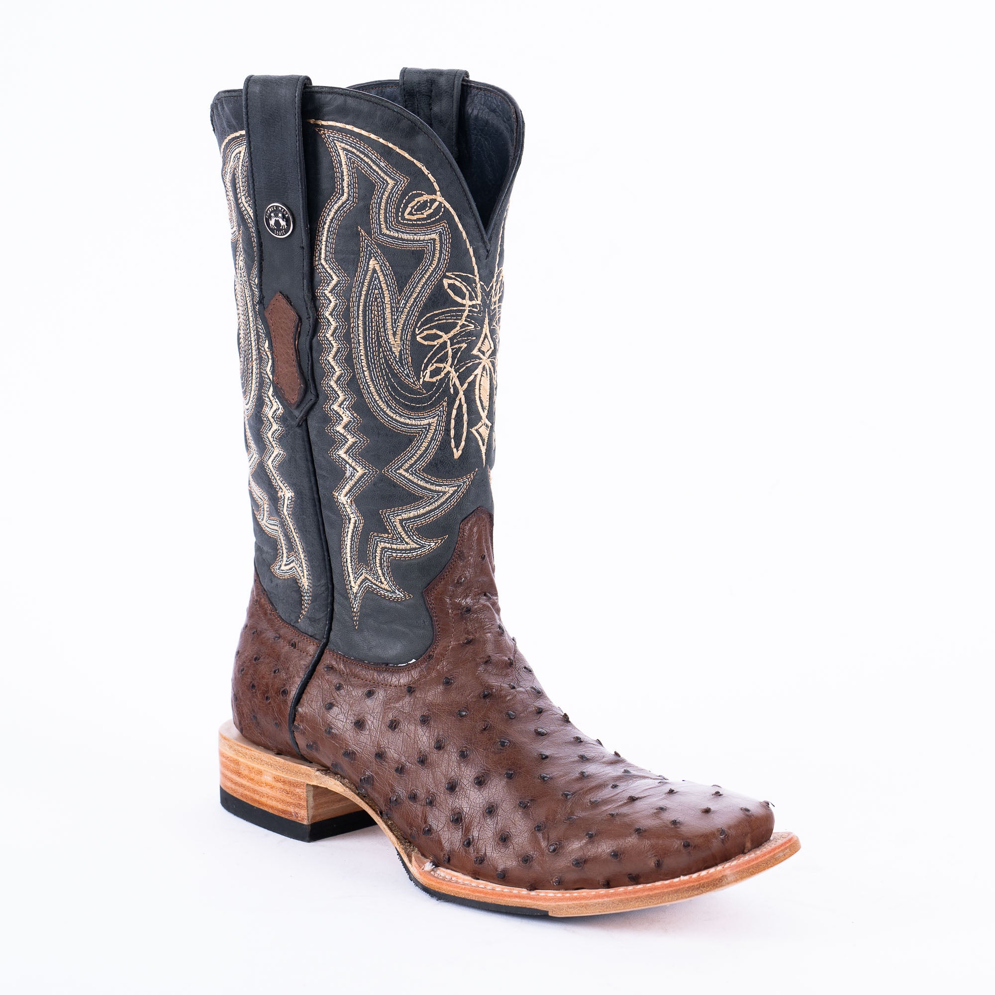 TANNER MARK MEN'S EXOTIC LEATHER Ostrich CC Kango Tabac Cowboy Boots