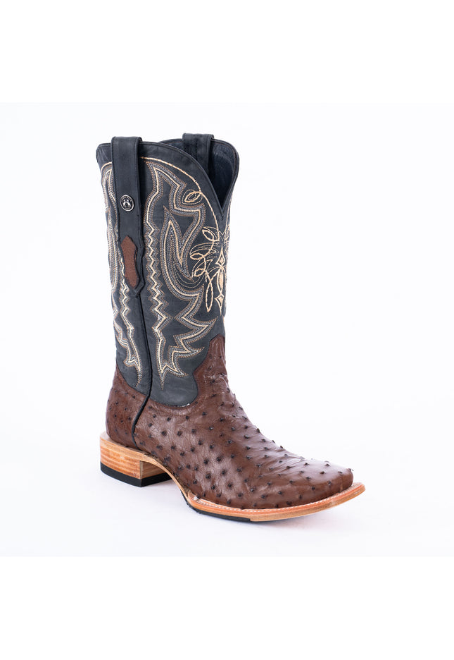 TANNER MARK MEN'S EXOTIC LEATHER Ostrich CC Kango Tabac Cowboy Boots