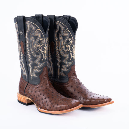 TANNER MARK MEN'S EXOTIC LEATHER Ostrich CC Kango Tabac Cowboy Boots