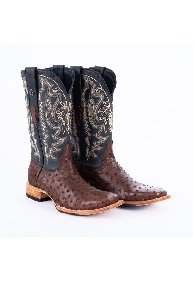 TANNER MARK MEN'S EXOTIC LEATHER Ostrich CC Kango Tabac Cowboy Boots
