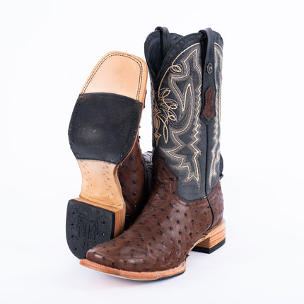 TANNER MARK MEN'S EXOTIC LEATHER Ostrich CC Kango Tabac Cowboy Boots