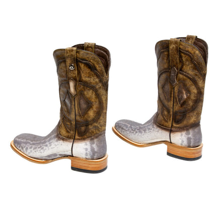 TANNER MARK MEN'S EXOTIC LEATHER Carunga Natural Cowboy Boots