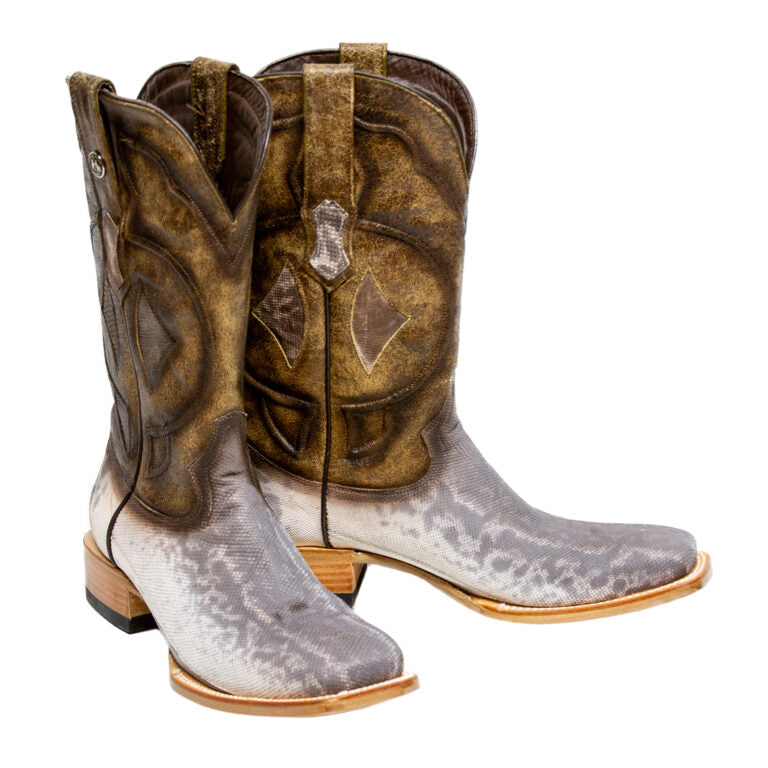 TANNER MARK MEN'S EXOTIC LEATHER Carunga Natural With Arena Old West Top