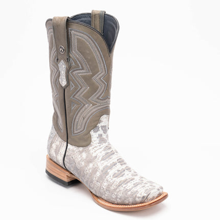 TANNER MARK MEN'S EXOTIC LEATHER Lizard Natural Cowboy Boots EE-WIDE