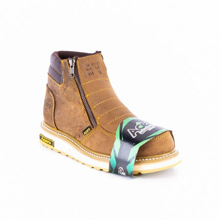 ACERO Crazy Cappuccino Ankle Zipper Boot - Rancho Sementalvariable