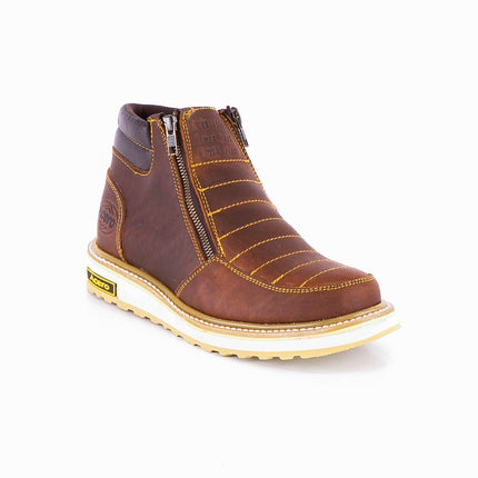 ACERO Oiled Honey Ankle Zipper Boot Rhino Sole - Rancho Sementalvariable