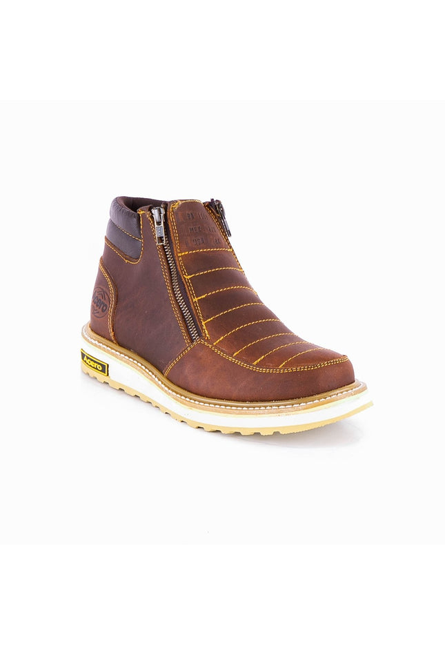 ACERO Oiled Honey Ankle Zipper Boot Rhino Sole - Rancho Sementalvariable