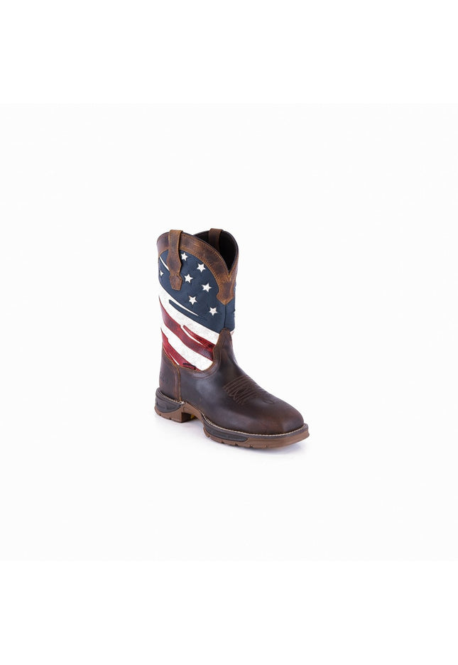ACERO WORK BOOTS Brown Patriotic Flag Light weight - Rancho Sementalvariable