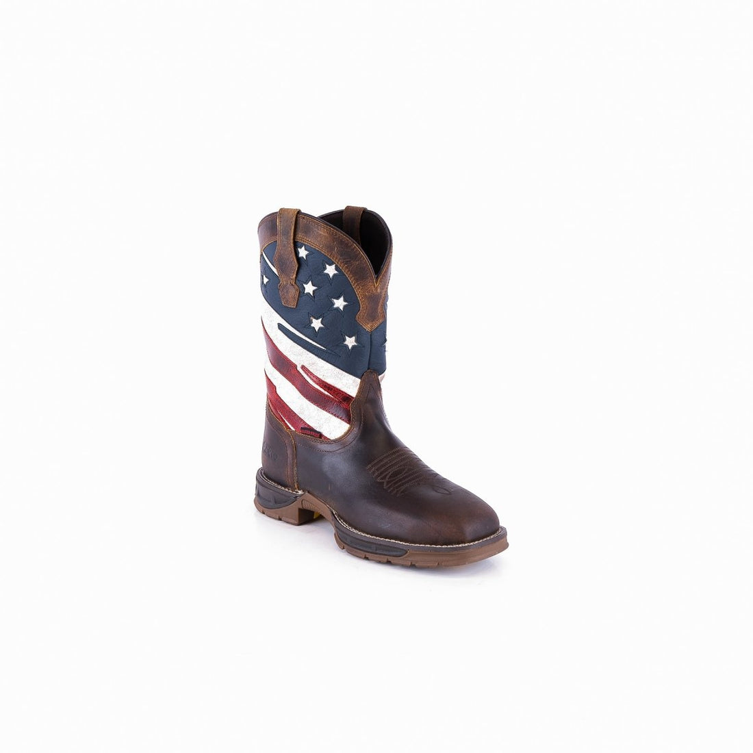 ACERO WORK BOOTS Brown Patriotic Flag Light weight - Rancho Sementalvariable